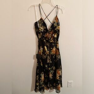 Lulus XL cowl neck open back tie dress